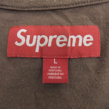 Supreme Intarsia Print T-shirt Tops Men's Brown x Green L 25SS Tops