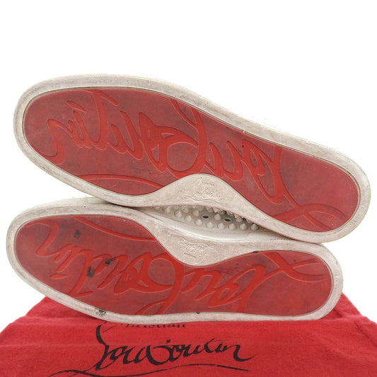 Christian Louboutin クリスチャンルブタン ルイススパイク ハイカット スニーカー シューズ メンズ 白 ホワイト 41 シューズ