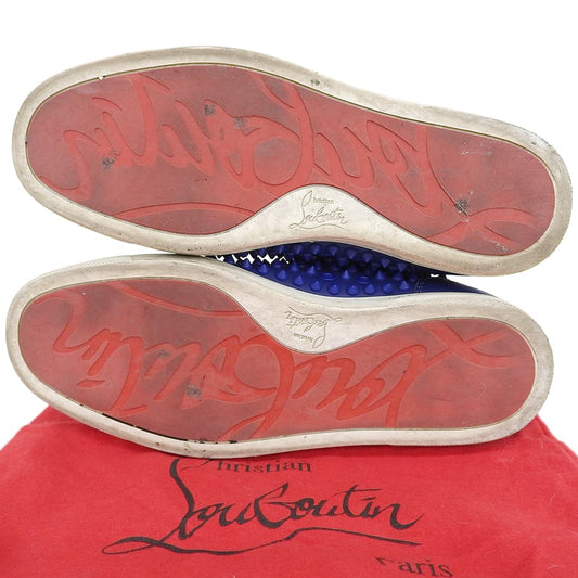 Christian Louboutin クリスチャンルブタン ルイススパイク ハイカット スニーカー シューズ メンズ ブルー 41 シューズ