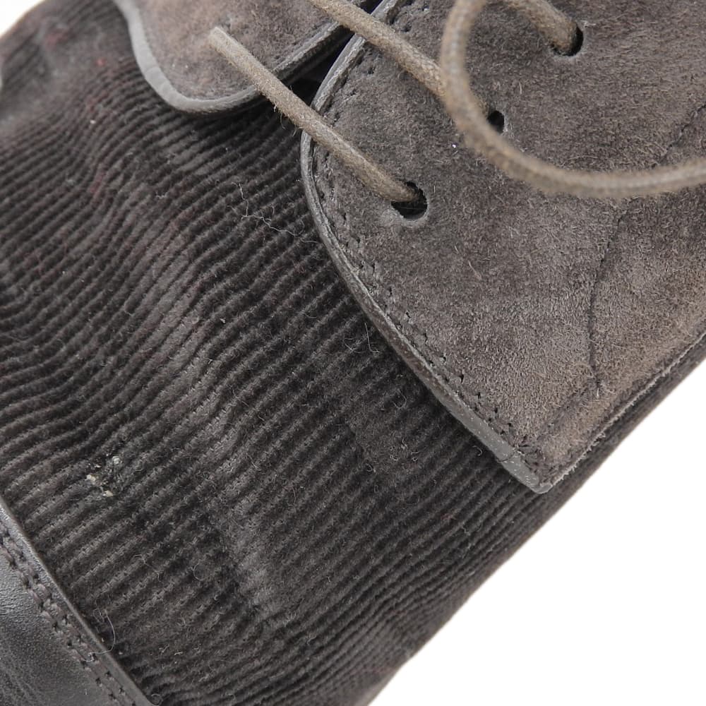 Christian Louboutin Suede x Calf x Corduroy Straight Tip Shoes Men's Brown 41 Shoes