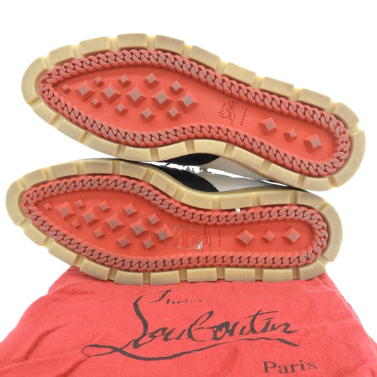 Christian Louboutin クリスチャンルブタン 美品 MARCELLO SPIKE インディゴ スパイク 厚底シューズ メンズ ネイビー×ホワイト 40 シューズ