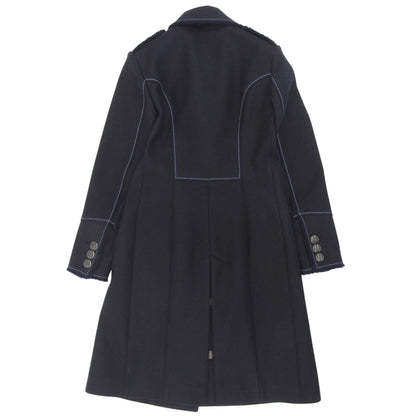 Fay フェイ 美品 ダブル ロングコート レディース ネイビー S IT01113570442 コート