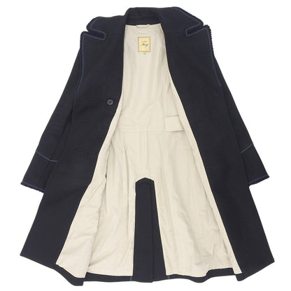 Fay フェイ 美品 ダブル ロングコート レディース ネイビー S IT01113570442 コート