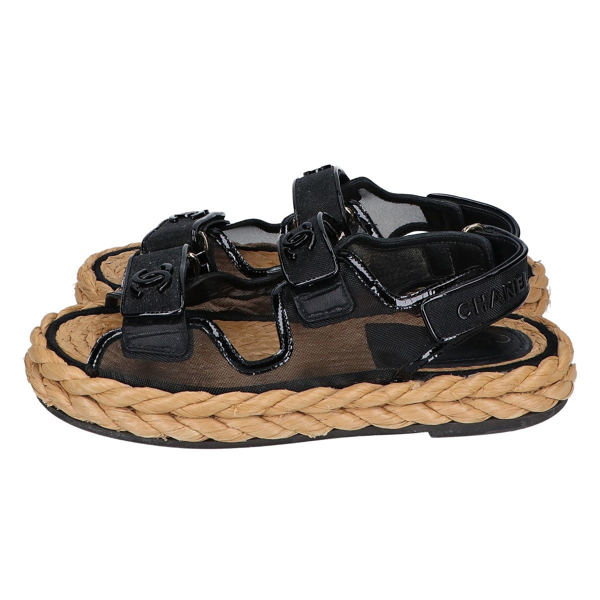 CHANEL Coco Mark Mesh Sandals G38945
