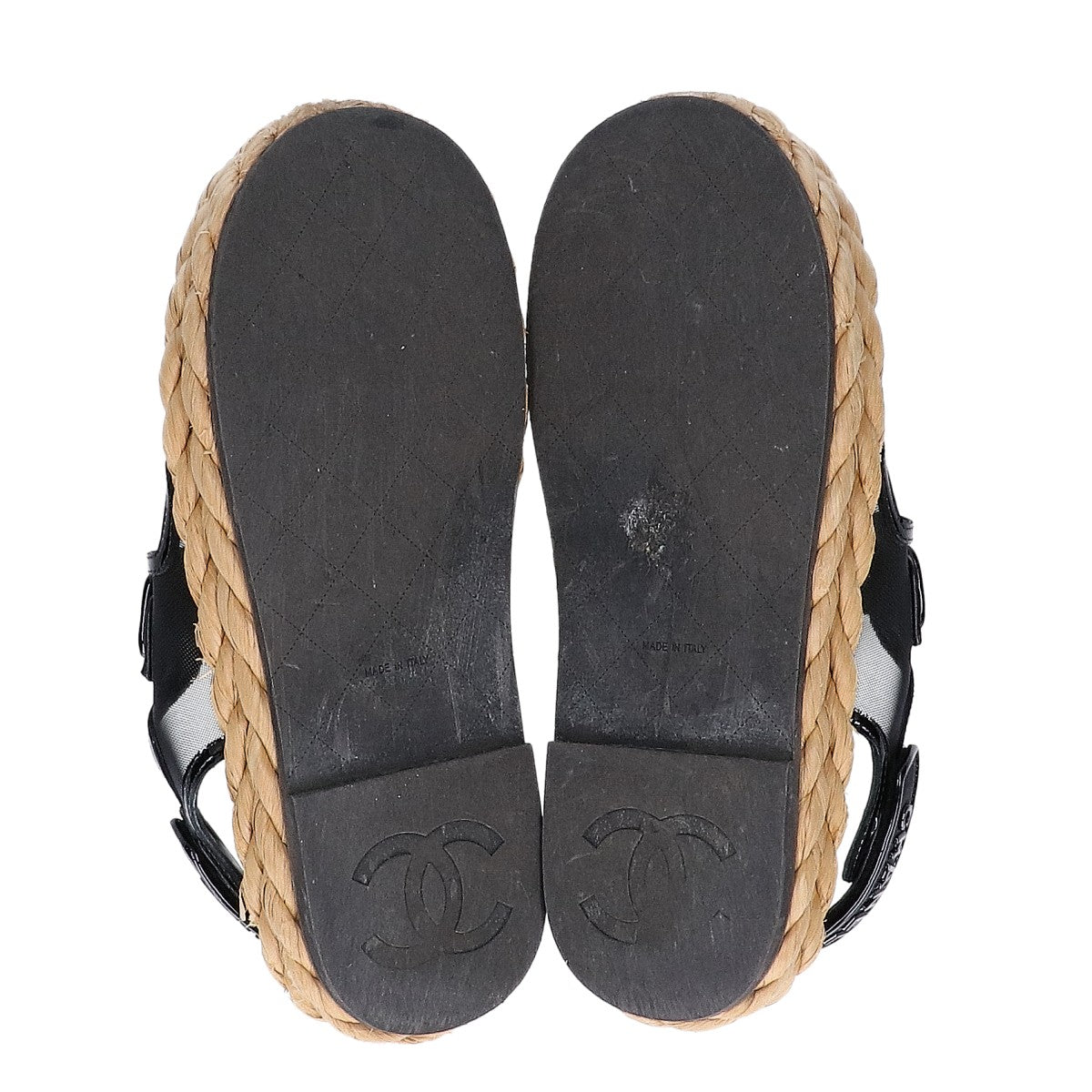 CHANEL Coco Mark Mesh Sandals G38945