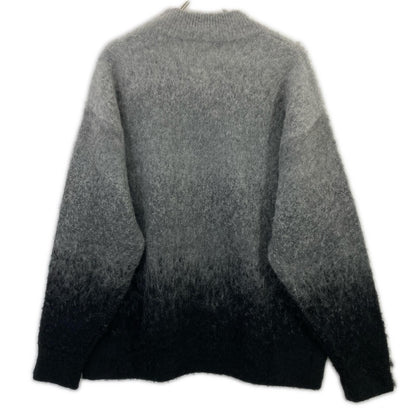 AKM ASK-25002W Black x Gray Gradation Mohair Crew Neck Knit Top