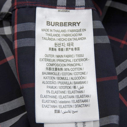BURBERRY バーバリー ストレッチコットン チェック 半袖シャツ トップス メンズ ネイビー L 8020964 トップス
