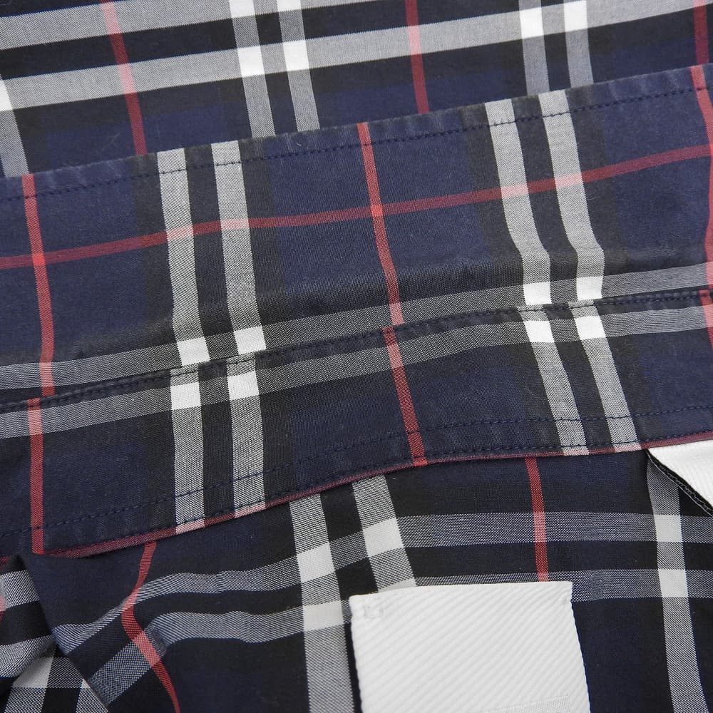 BURBERRY バーバリー ストレッチコットン チェック 半袖シャツ トップス メンズ ネイビー L 8020964 トップス