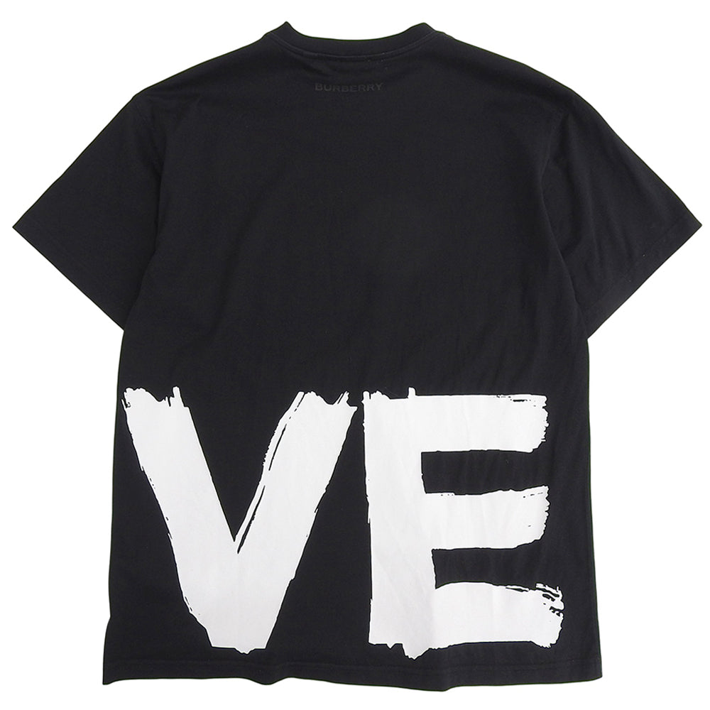 BURBERRY Carrick Love Print Short Sleeve T-Shirt Top Men's Black S 8037302 Top