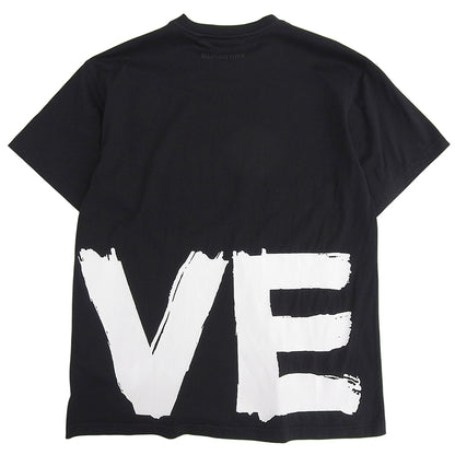BURBERRY Carrick Love Print Short Sleeve T-Shirt Top Men's Black S 8037302 Top