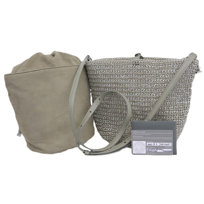 ANTEPRIMA アンテプリマ 美品 ウンチネット セッキオ 2WAY ハンドバッグ ショルダーバッグ レディース シルバー×カーキ PB20FJSOBH ハンドバッグ