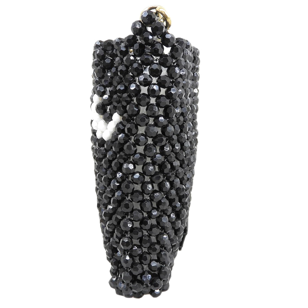 Anya Hindmarch アニヤ ハインドマーチ 美品 ビーズ Eyes Pouch on Strap ショルダーポーチ ショルダーバッグ レディース ブラック ショルダーバッグ