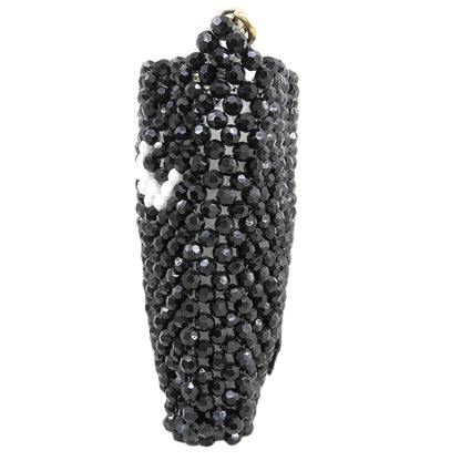 Anya Hindmarch アニヤ ハインドマーチ 美品 ビーズ Eyes Pouch on Strap ショルダーポーチ ショルダーバッグ レディース ブラック ショルダーバッグ