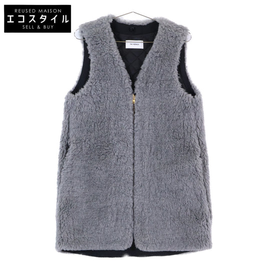 23AW-RECT-134L-UASP-J Gray Boa Vest F Women's