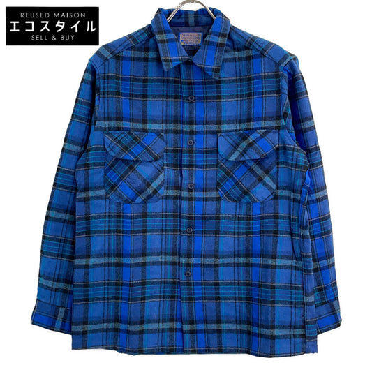 PENDLETON ペンドルトン 70s USA製 ブルー バージンウール100 チェック ボードシャツ ジャケット