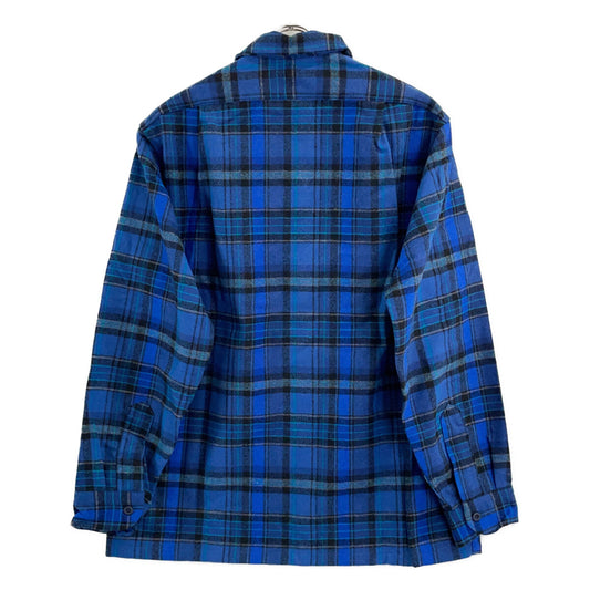 PENDLETON ペンドルトン 70s USA製 ブルー バージンウール100 チェック ボードシャツ ジャケット