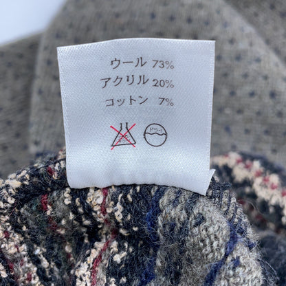 90年代美国制造灰色费尔岛针织衫上衣男士S码