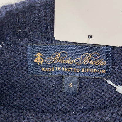 BrooksBrothers 100-300-310-312 Made in the UK Navy Crew-Neck Sweater