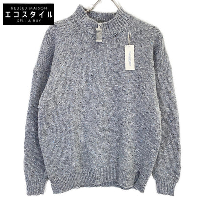 MACALASTAIR Made in Scotland Silver Mist Grey High-Neck Sweater Top 38