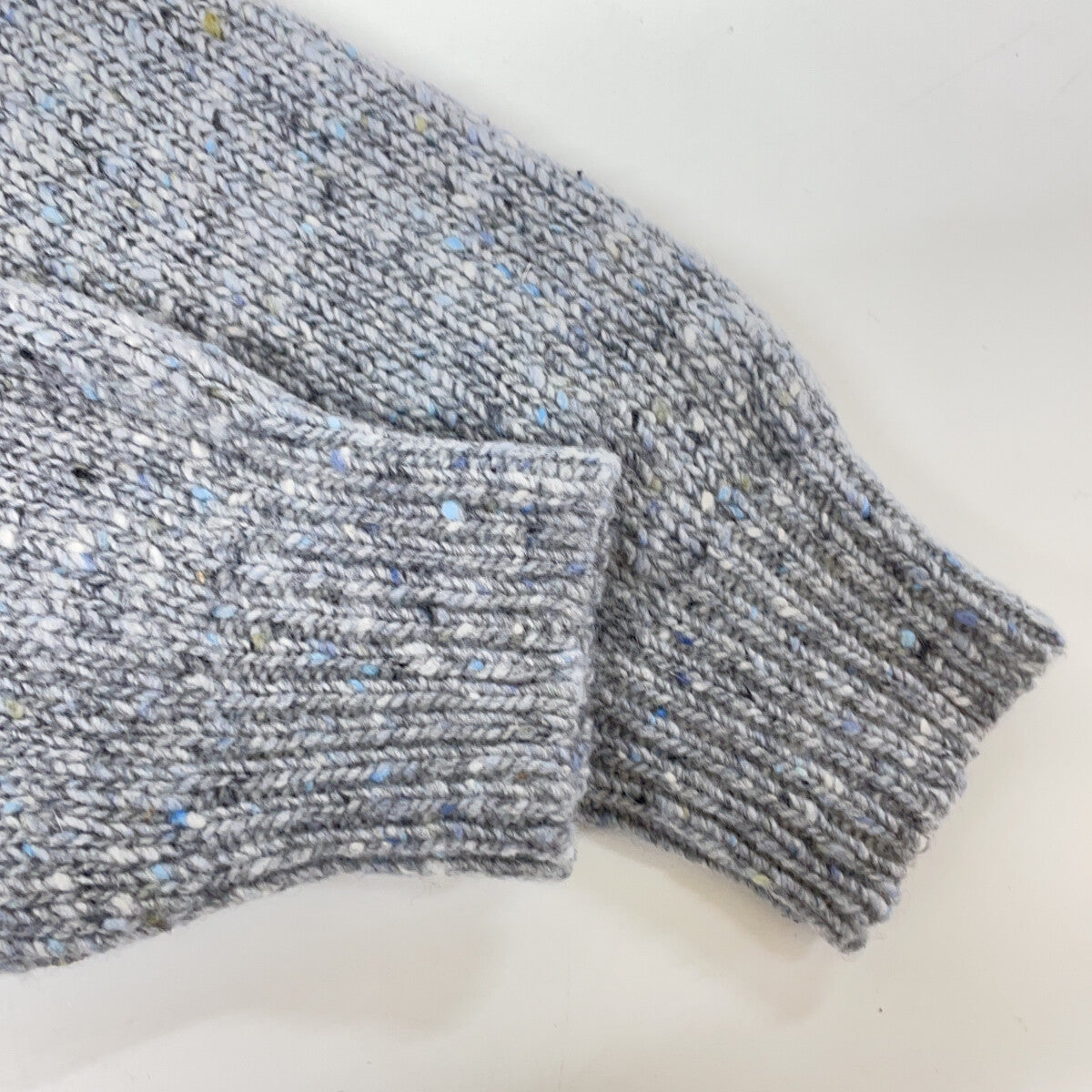 MACALASTAIR Made in Scotland Silver Mist Grey High-Neck Sweater Top 38