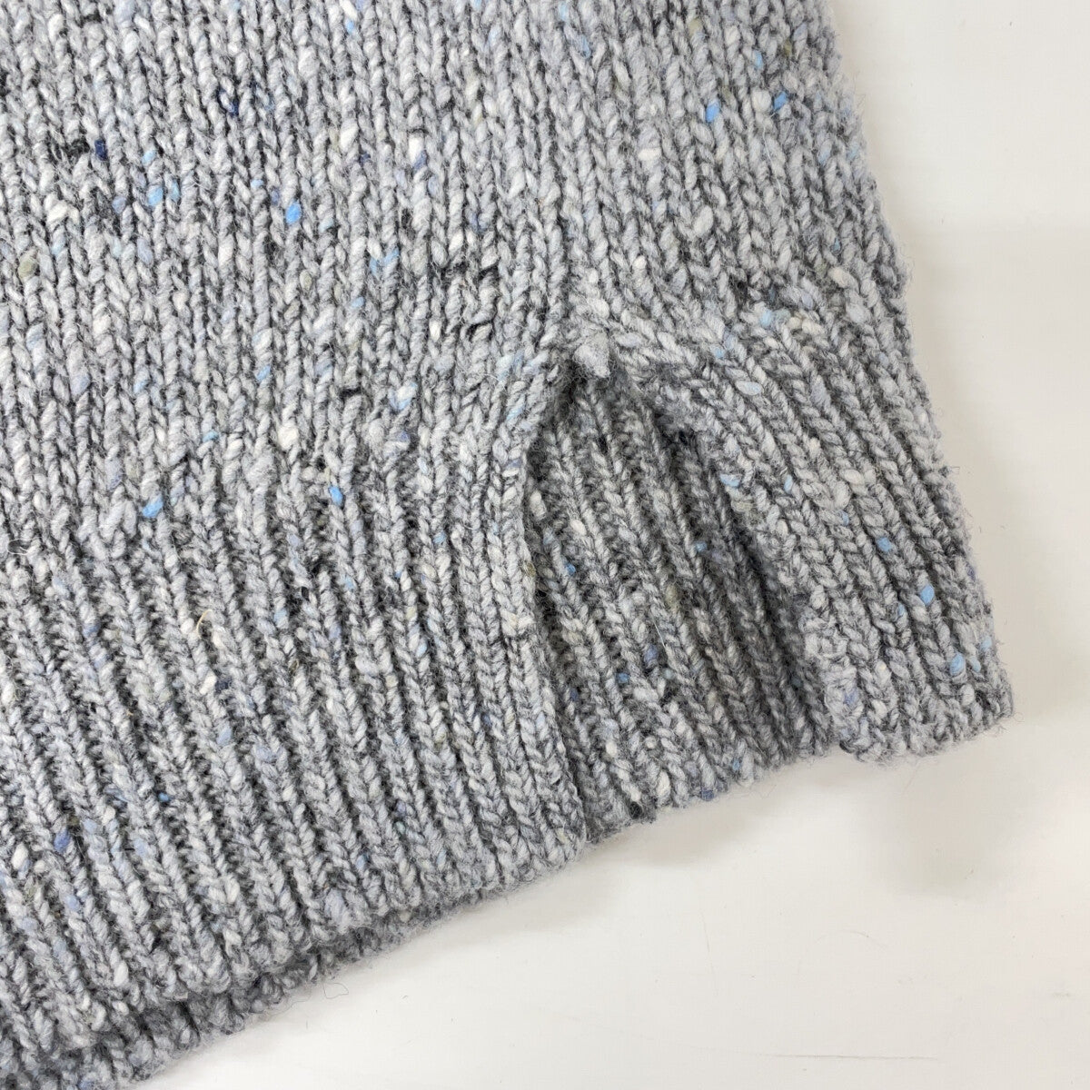 MACALASTAIR Made in Scotland Silver Mist Grey High-Neck Sweater Top 38