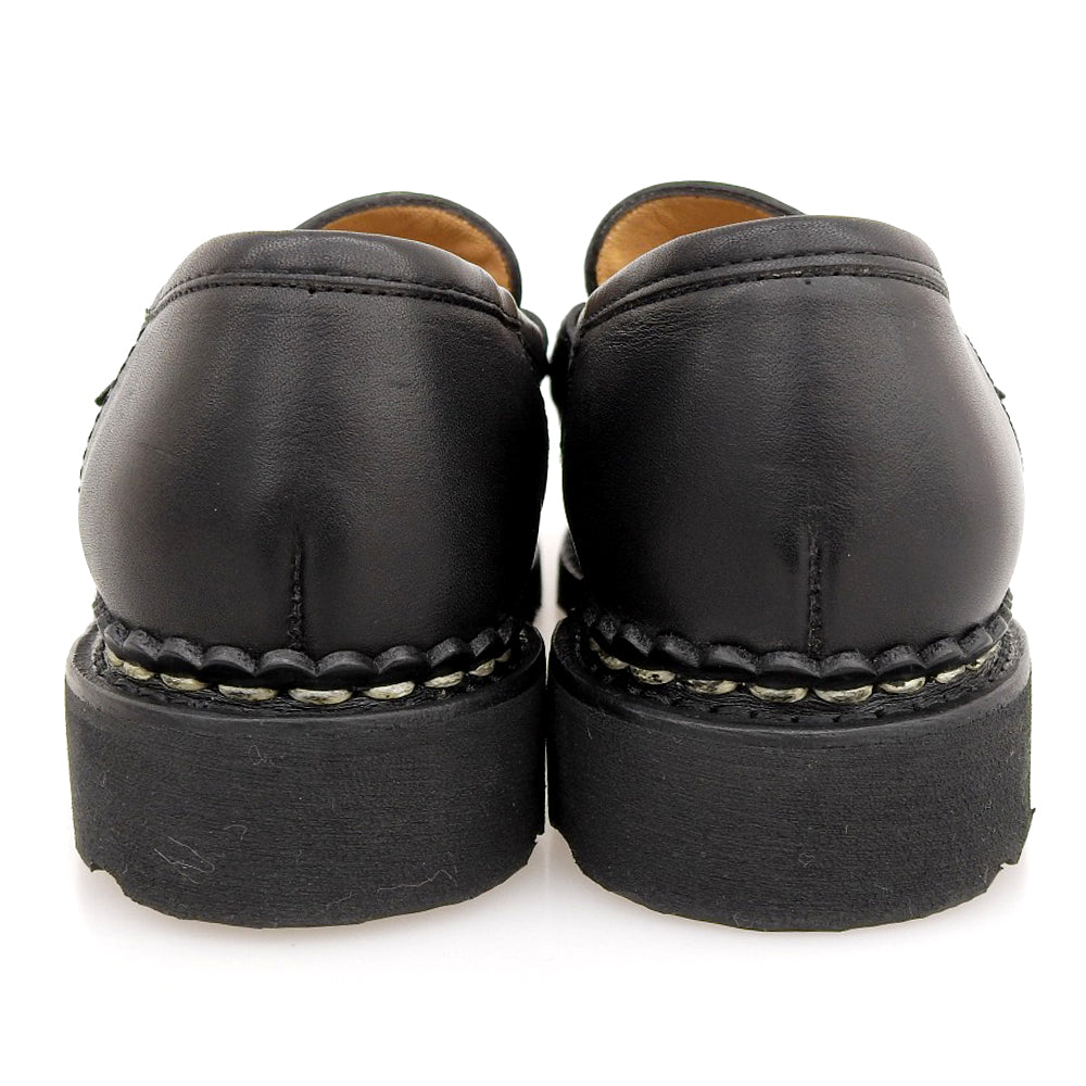 Paraboot パラブーツ 新品同様 レザー ランス コインローファー レディース ノワール ブラック 4 1/2 シューズ シューズ 4.5