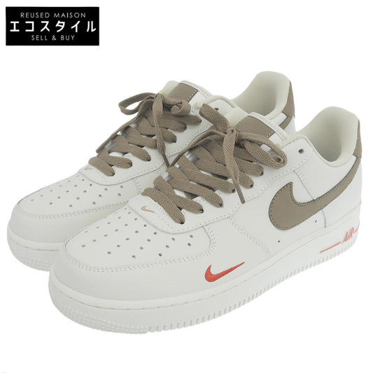 NIKE ナイキ 新品同様 AIR FORCE1 Premium レザー スニーカー シューズ メンズ ブラウン×レッド 28cm 808788-996 20年製 シューズ 10(US)