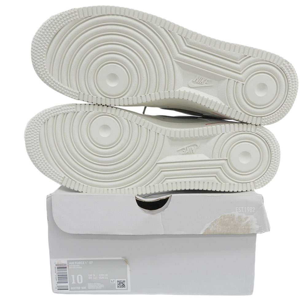 NIKE ナイキ 新品同様 AIR FORCE1 Premium レザー スニーカー シューズ メンズ ブラウン×レッド 28cm 808788-996 20年製 シューズ 10(US)