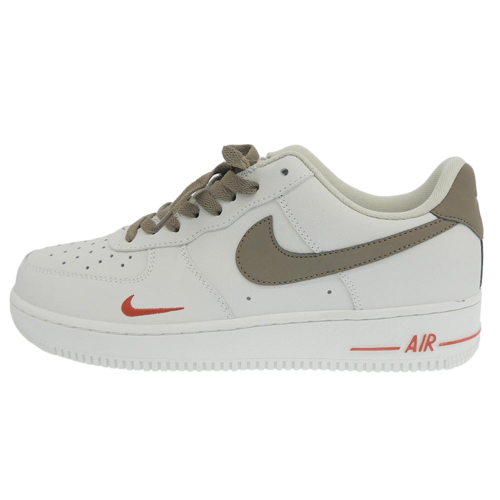 NIKE ナイキ 新品同様 AIR FORCE1 Premium レザー スニーカー シューズ メンズ ブラウン×レッド 28cm 808788-996 20年製 シューズ 10(US)