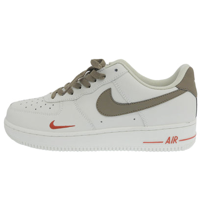 NIKE ナイキ 新品同様 AIR FORCE1 Premium レザー スニーカー シューズ メンズ ブラウン×レッド 28cm 808788-996 20年製 シューズ 10(US)