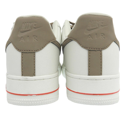 NIKE ナイキ 新品同様 AIR FORCE1 Premium レザー スニーカー シューズ メンズ ブラウン×レッド 28cm 808788-996 20年製 シューズ 10(US)