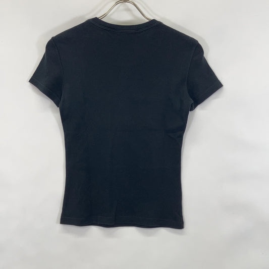 Christian Dior クリスチャンディオール 5P16155201 ブラック花柄 ロゴ ウーマンデザイン 半袖Tシャツ トップス
