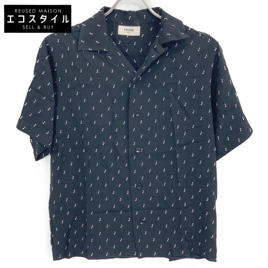 CELINE セリーヌ 2C036736D 19SS レーヨン 音符柄 S/Sシャツ トップス