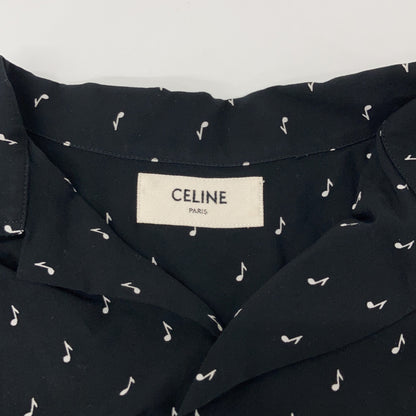 CELINE 思琳 2C036736D 19SS 人造丝 音符图案 短袖衬衫 上衣