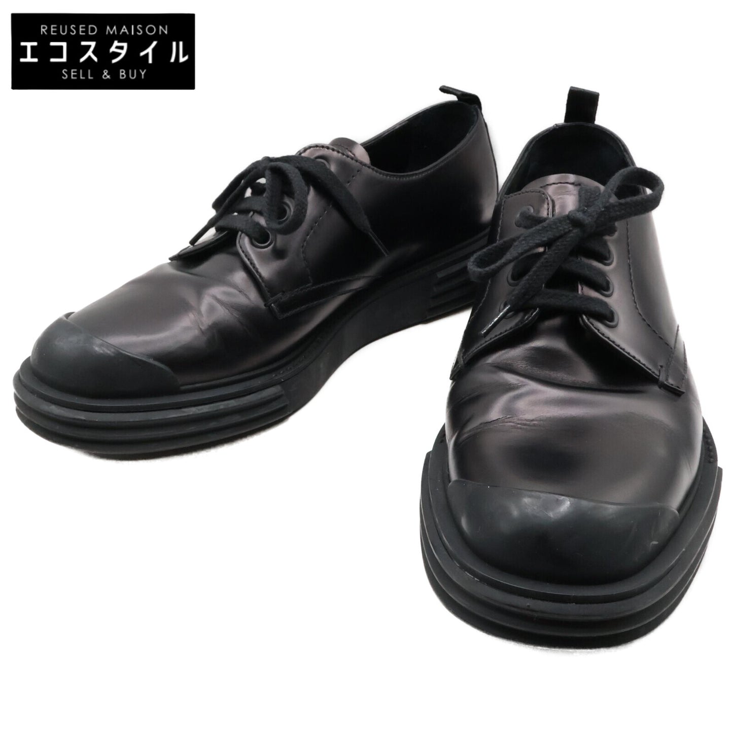 PRADA 2EE286 Leather Lace-up Shoes