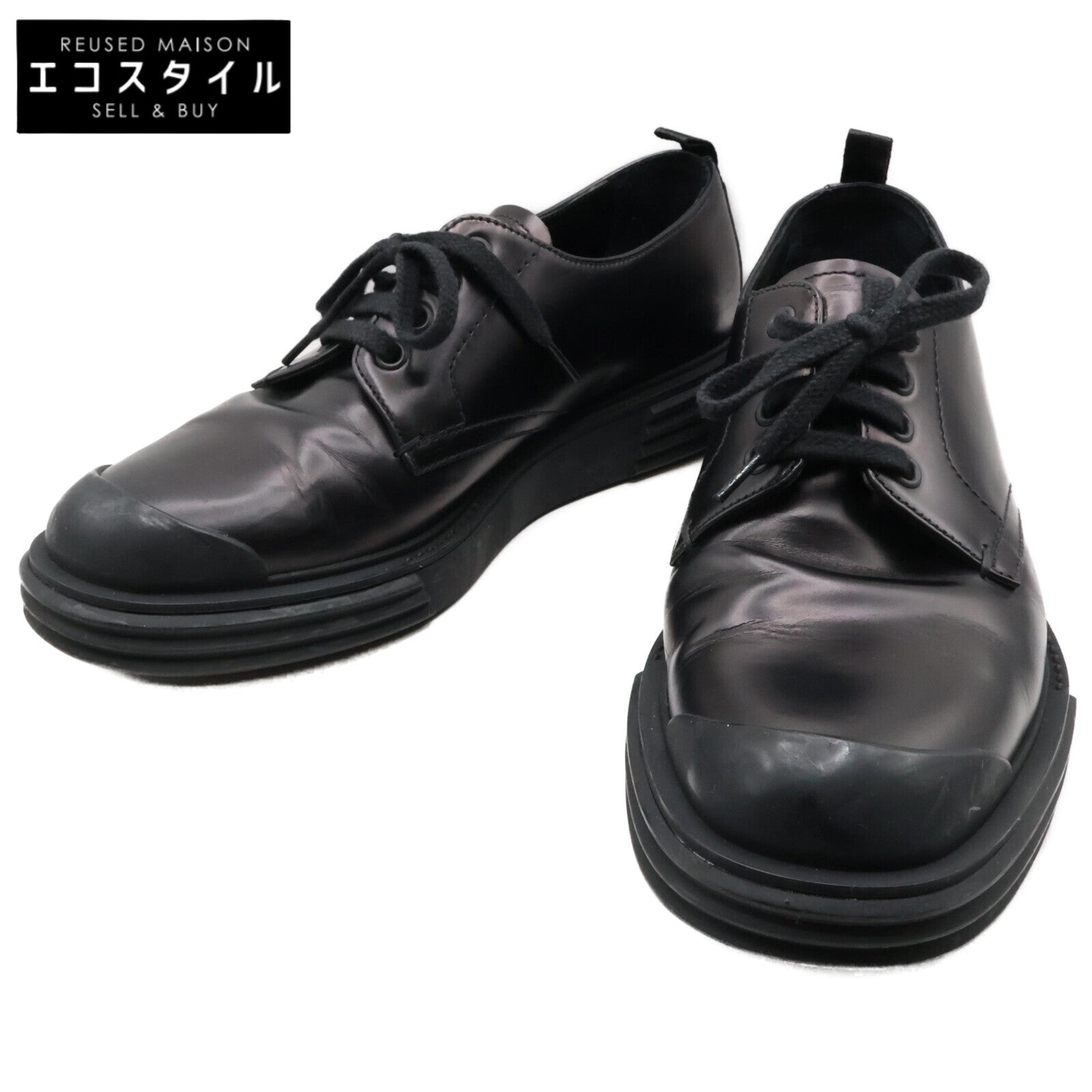 PRADA 2EE286 Leather Lace-up Shoes