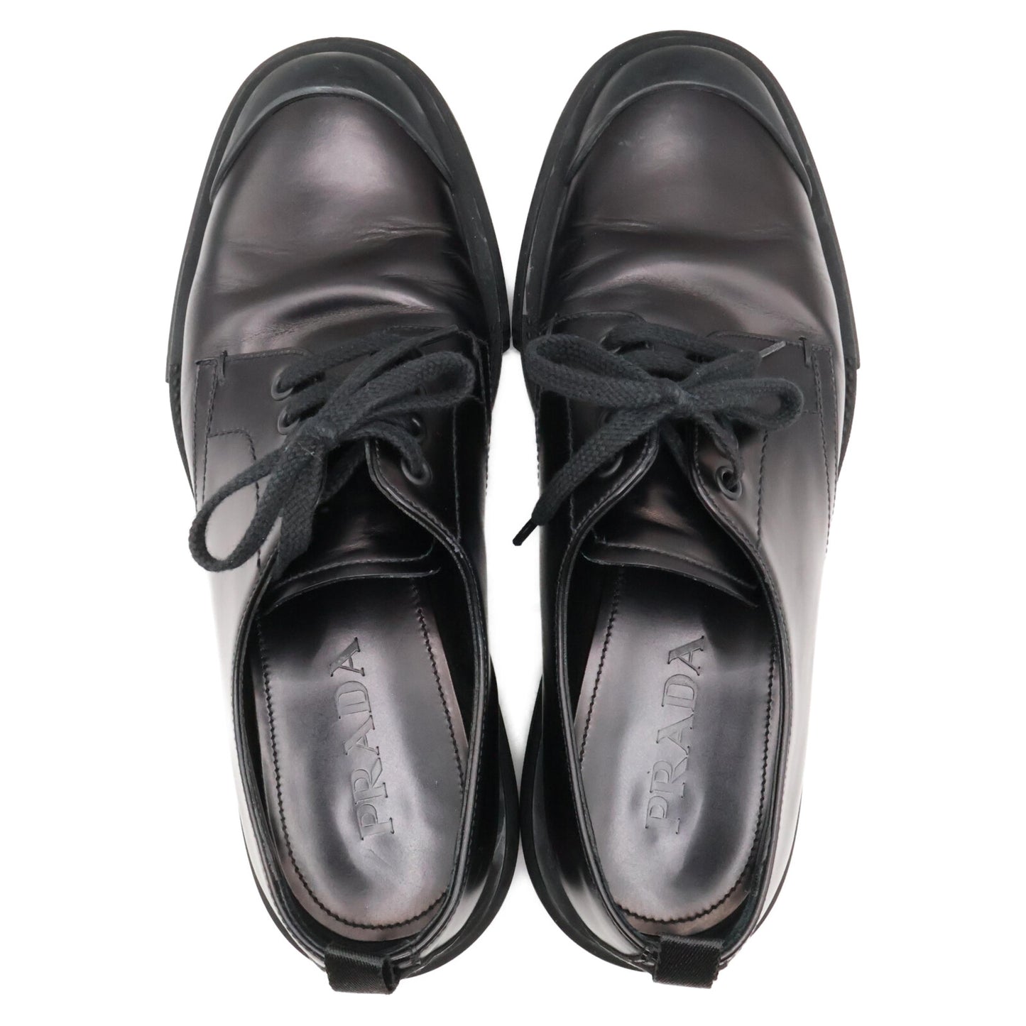 PRADA 2EE286 Leather Lace-up Shoes