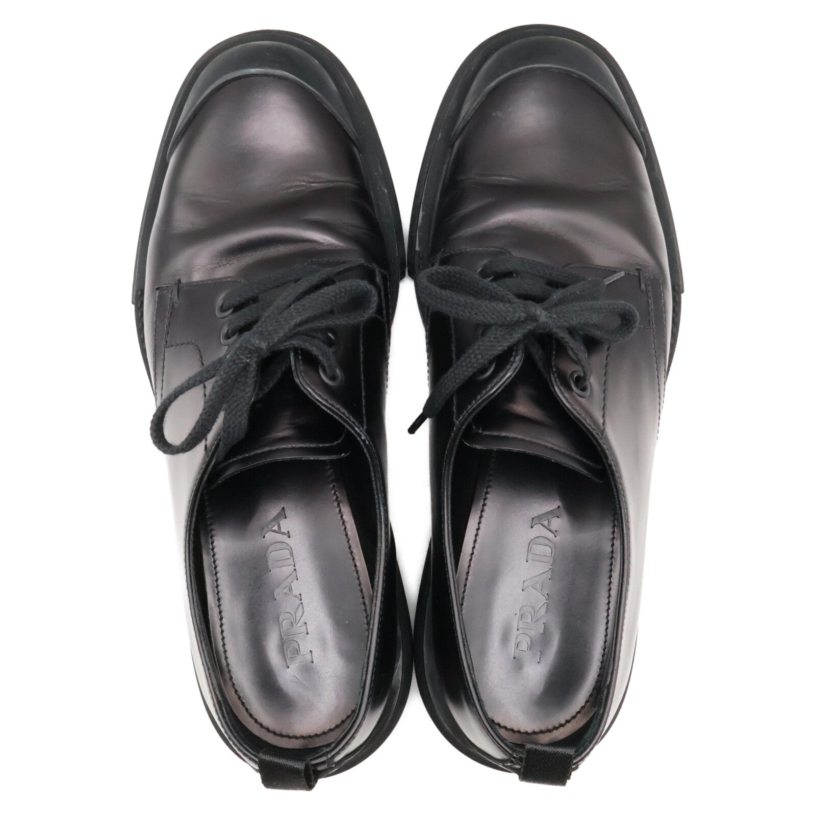 PRADA 2EE286 Leather Lace-up Shoes