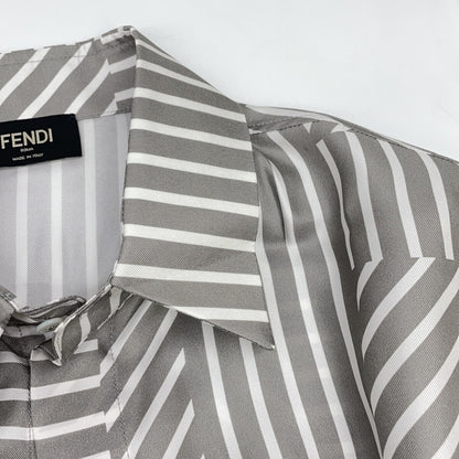 FENDI フェンディ FS0795 23年製 グレー総柄 S/Sシャツ トップス