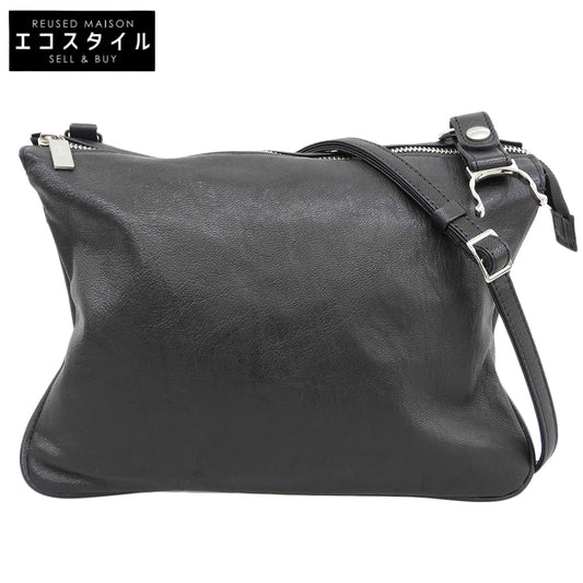Excellent condition GRAIN GOAT SKIN 2 MINI SHOULDER BAG Shoulder Bag for Women Black FP-I85-760 Shoulder Bag for Women