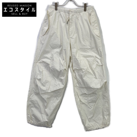 JIL SANDER ジルサンダー J21KA0147 24SS ホワイト コットン ニーレングスプリーツ パンツ ボトムス