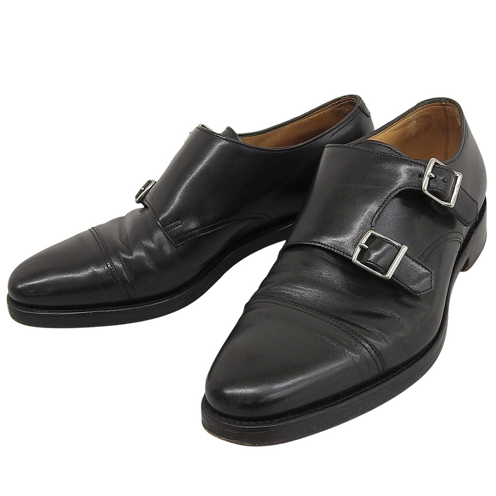JOHN LOBB ジョンロブ レザー ウィリアム ダブルモンクシューズ メンズ ブラック 6 1/2 シューズ 6 1/2