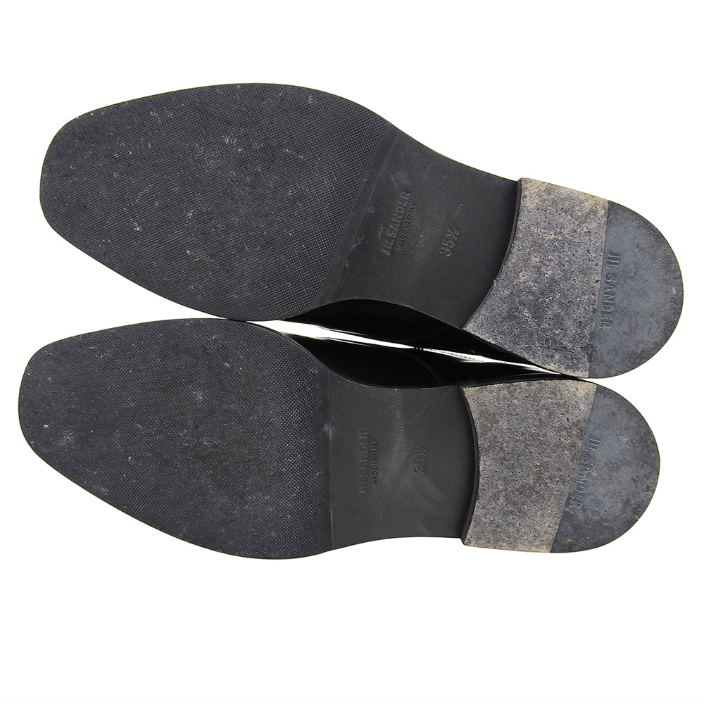 JIL SANDER ジルサンダー 美品 レザー シューズ レディース 黒 ブラック 35 1/2 シューズ 35.5