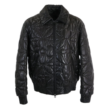 Domestic Regular RM212Q ET7 HLL55E Monogram Flower Quilting Lamb Leather Blouson Jacket 50 Mens