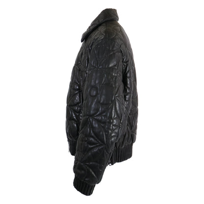 Domestic Regular RM212Q ET7 HLL55E Monogram Flower Quilting Lamb Leather Blouson Jacket 50 Mens