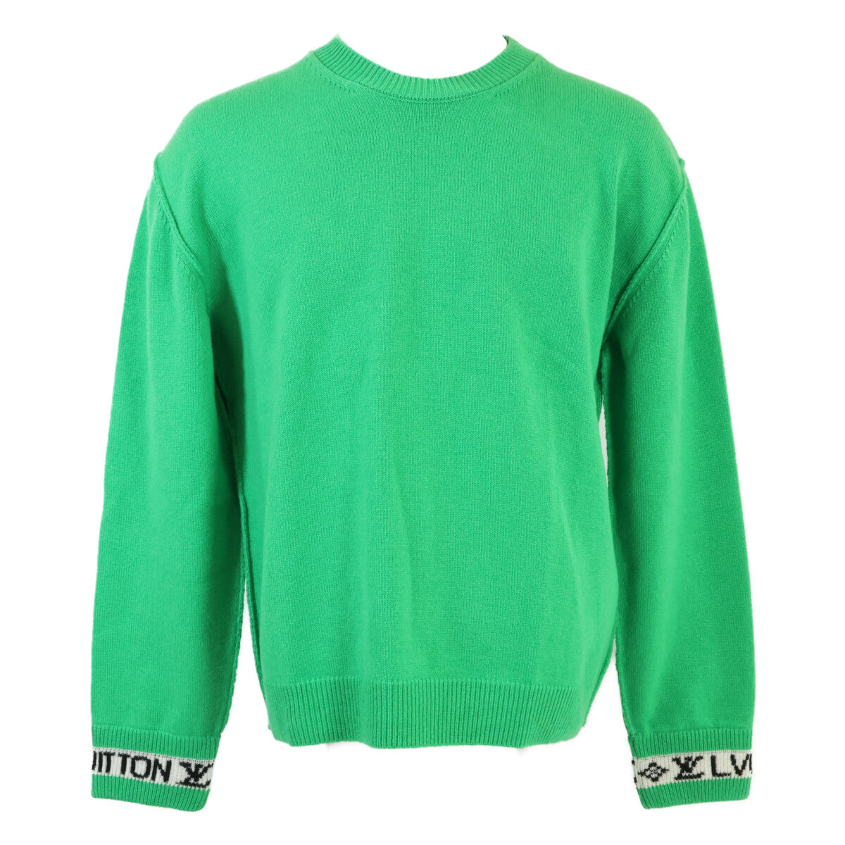 LOUIS VUITTON Louis Vuitton [Mint Condition / Domestic Regular / 23's] RM231Q GK1 HON44W 100% Cashmere Inside-Out Arm Logo Knit Sweater / Top