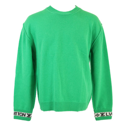 LOUIS VUITTON Louis Vuitton [Mint Condition / Domestic Regular / 23's] RM231Q GK1 HON44W 100% Cashmere Inside-Out Arm Logo Knit Sweater / Top
