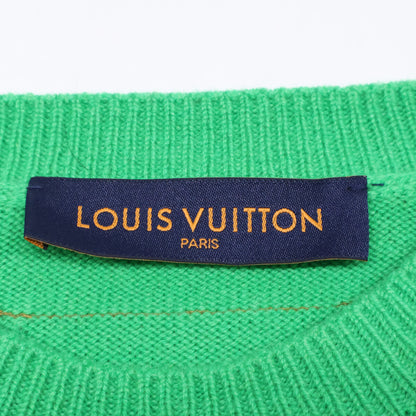LOUIS VUITTON Louis Vuitton [Mint Condition / Domestic Regular / 23's] RM231Q GK1 HON44W 100% Cashmere Inside-Out Arm Logo Knit Sweater / Top