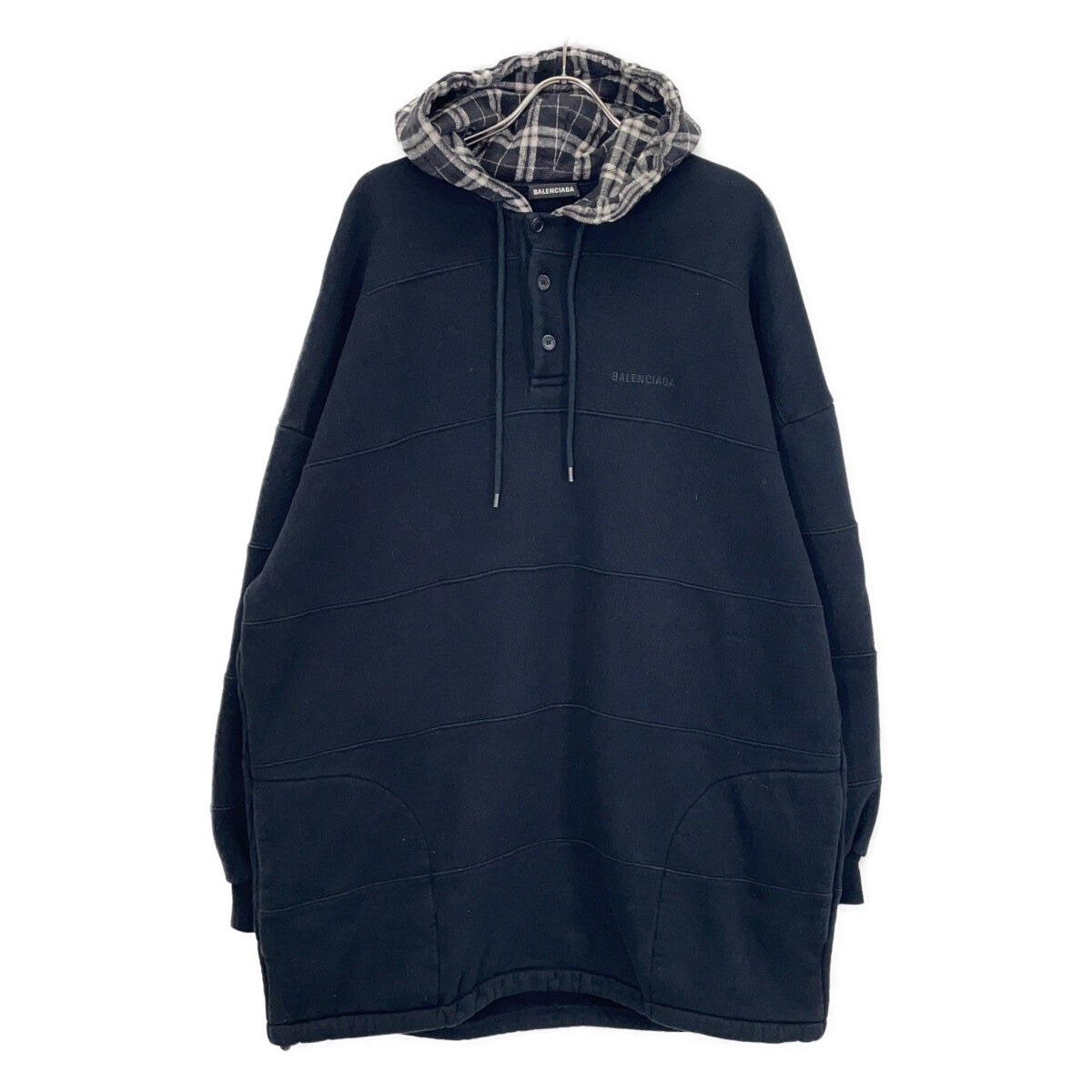 BALENCIAGA バレンシアガ ブラック 18年製 パッチ パークフーディー トップス