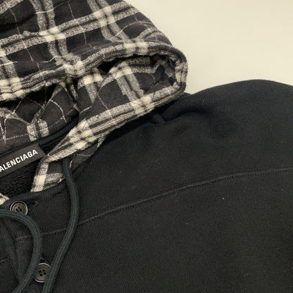 BALENCIAGA バレンシアガ ブラック 18年製 パッチ パークフーディー トップス